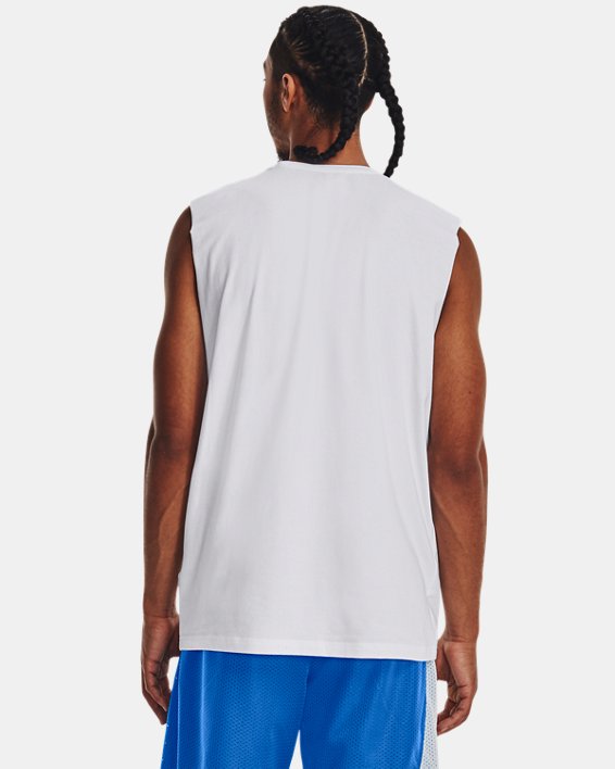 Men's Curry Sleeveless T-Shirt, White, pdpMainDesktop image number 1